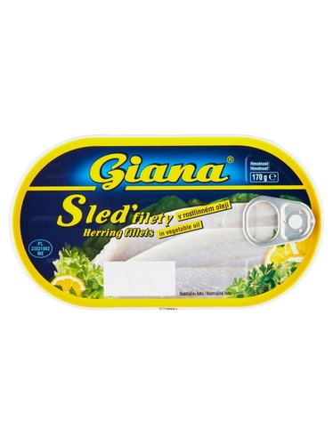Sleov filety v rostlinnm oleji 170 g Giana