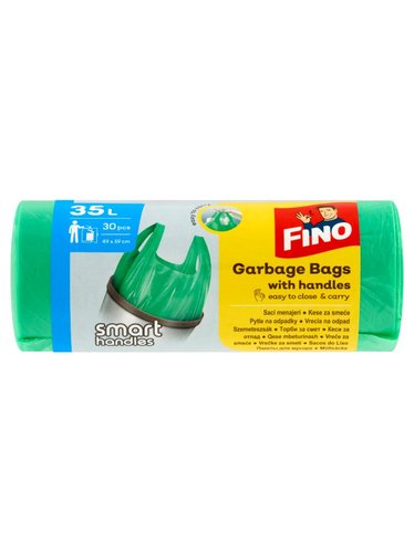 Pytle na odpad Fino zavazovac zelen 30 x 35 l